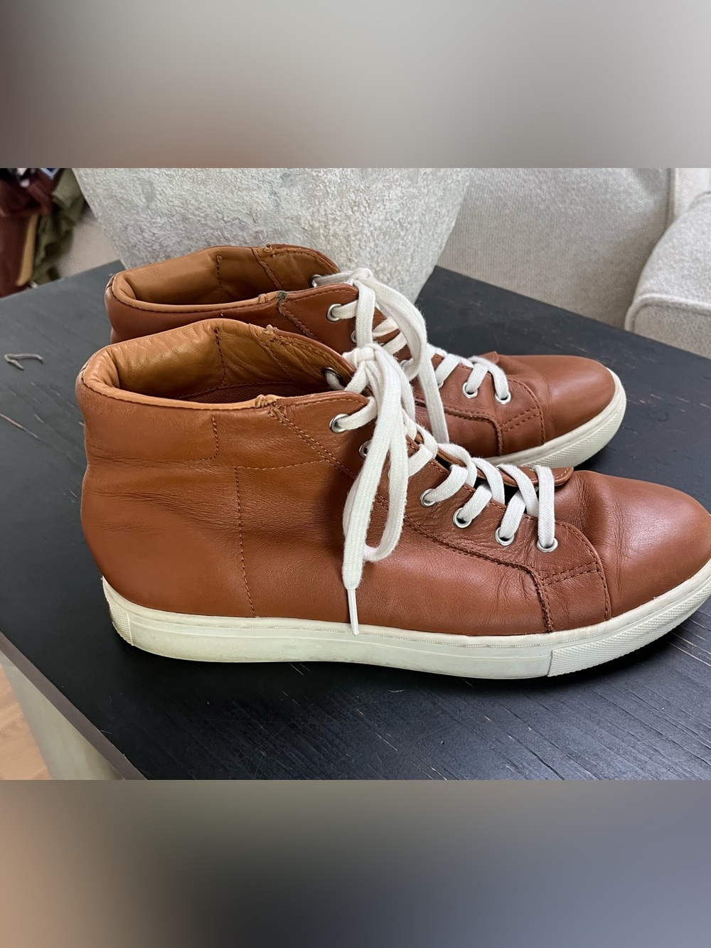 Ralph Lauren Ladies dree sk-ath cuoio nappa shoes 9B BROWN